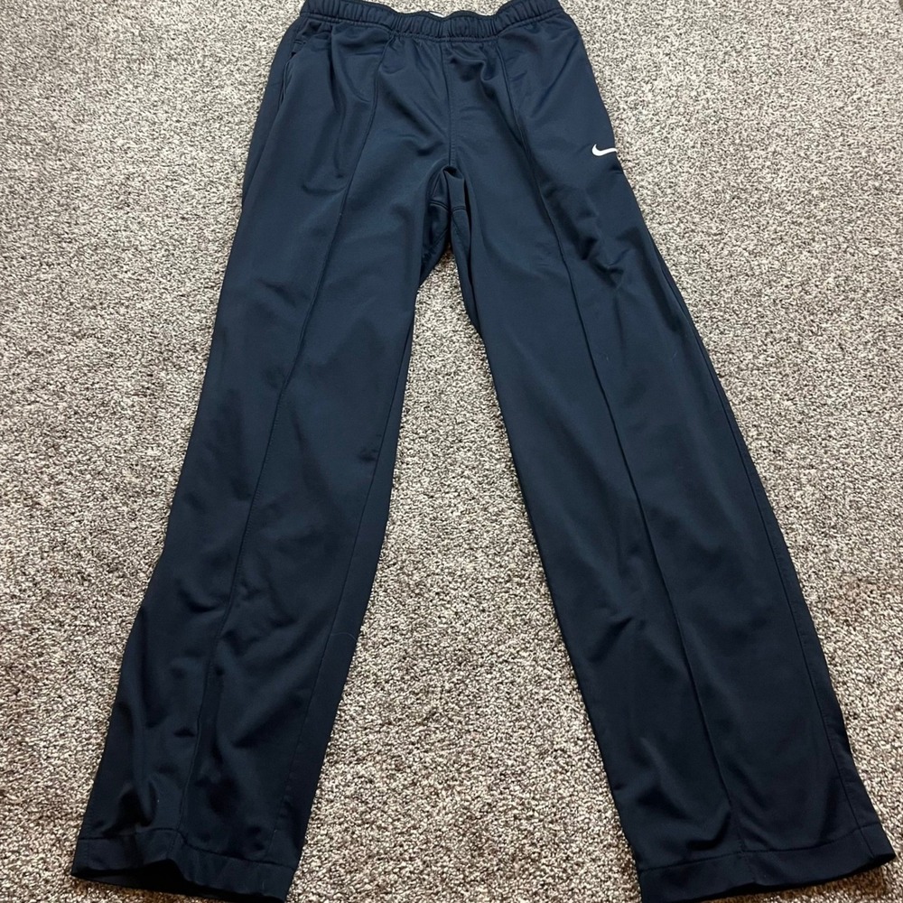 Nike Pants Mens M Track Black White Swoosh Logo Athletic Comfort